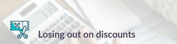 losing out on discounts